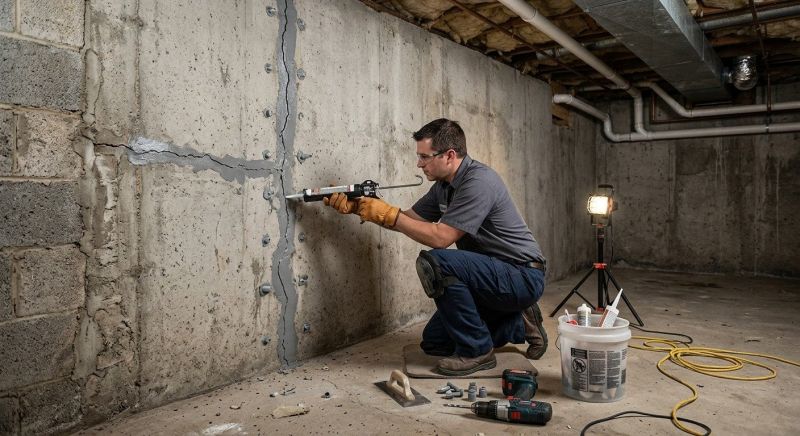 Basement Crack Repair in Sarasota County, FL